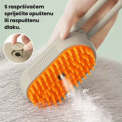 VAPODLAKA™ - Parna četka koja u jednom potezu raščešljava, čisti i hidratizira dlaku vaše mačke