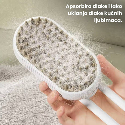 VAPODLAKA™ - Parna četka koja u jednom potezu raščešljava, čisti i hidratizira dlaku vaše mačke