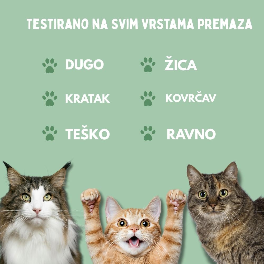 Višenamjenska parna četka 4‑u‑1 za mačke